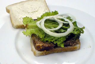 Cold Meatloaf sandwich - Yum !