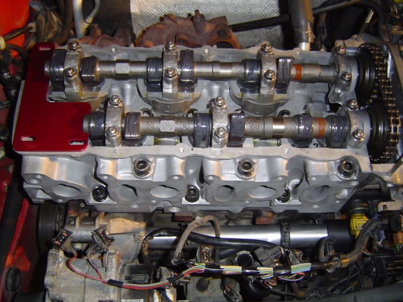 TDC cam lobe orientation as well as checking the pistons without