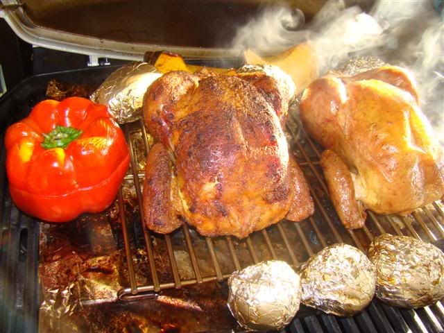 Weber q outlet roast chicken