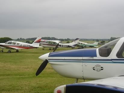 The GA lineup - only 35 out of 120 planes made it!