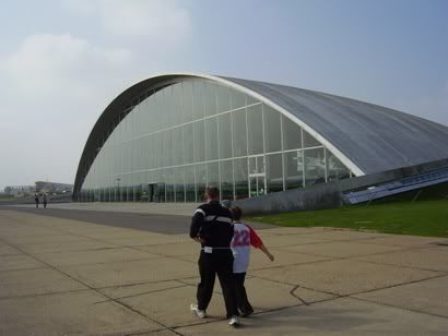 Martin and Jackie by the Amercian Hangar at Duxford