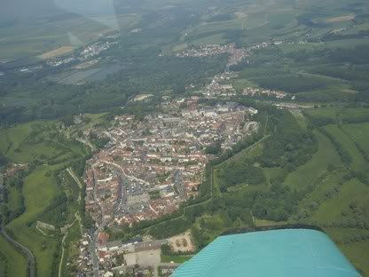 Montrueil from the air - lovely walled town