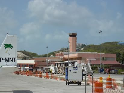 The apron at VC Bird Airport on Antigua