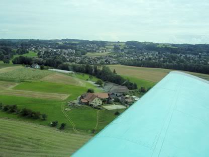 Climb out from runway 36 at Lausanne