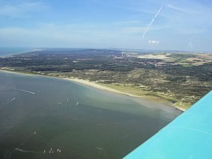 French coast on climb out from Le Touquet