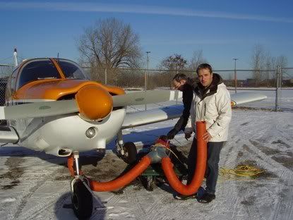 Warming an aircraft engine - Canadian style!