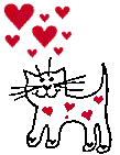 Animated cat w hearts