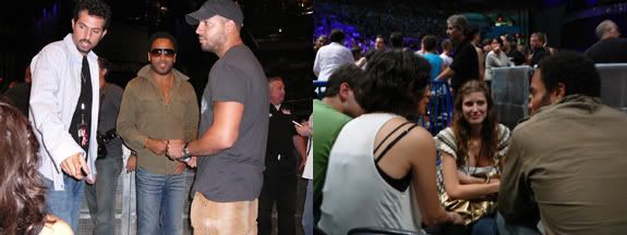 Guy Oseary, Lenny Kravitz i David Blaine/Lucy Lui i Lenny Kravitz