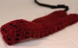Merino wool/silk knitted Camera Strap.