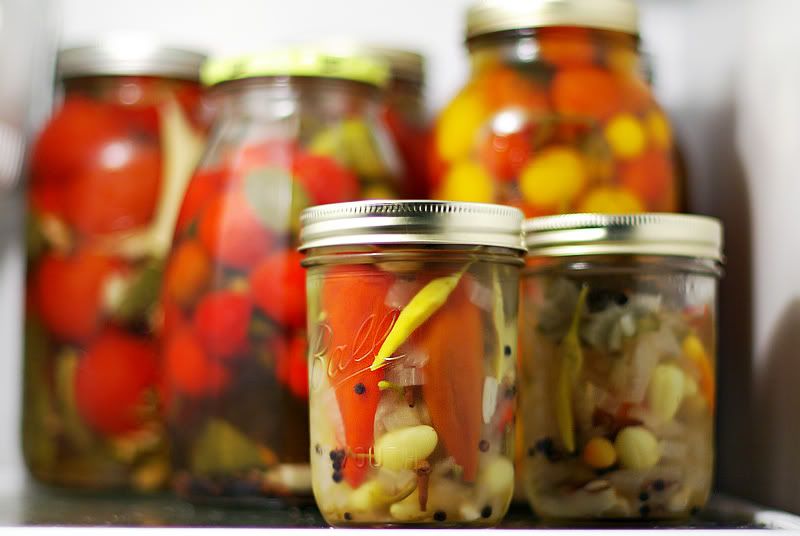 pickled hot peppers