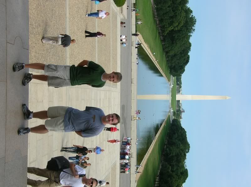 Wayne and I at Lincoln with Washington in background