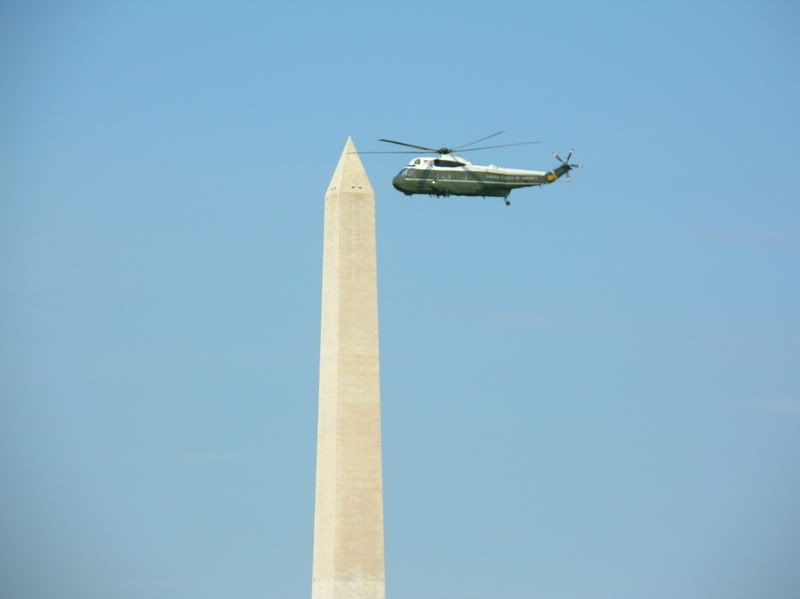 Pres Helo flying by the wash