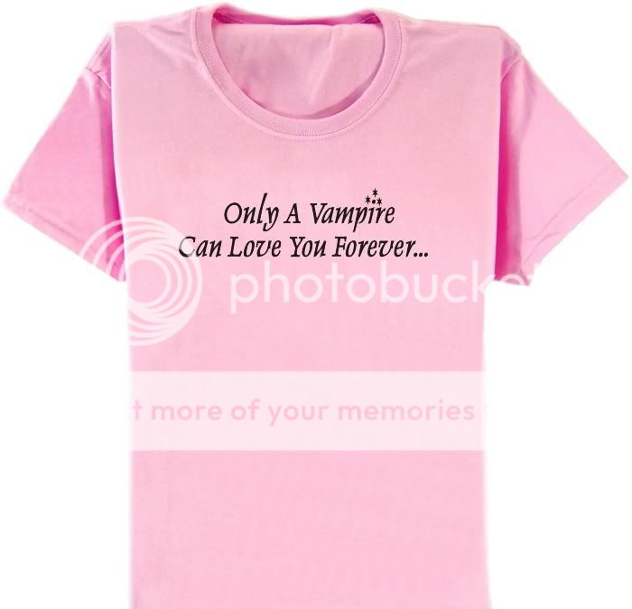 Vampire Love Forever PINK T Shirt Ladies XS 2X twilight  