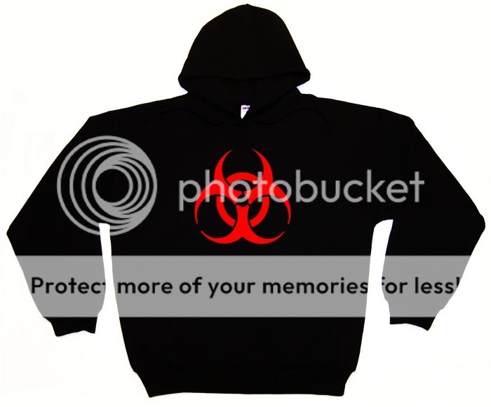 BIOHAZARD SYMBOL BLACK HOODIE SWEATSHIRT S 5XL  