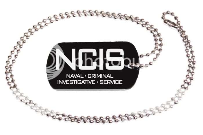 NCIS Logo Dog Tag w/chain Laser engraved tv show  