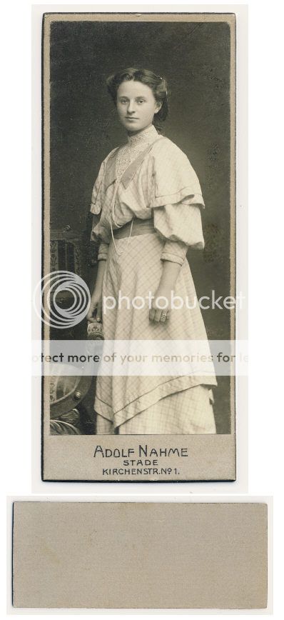 STYLISH GIRL Edwardian era dress/fashion CDV PHOTO 1905  