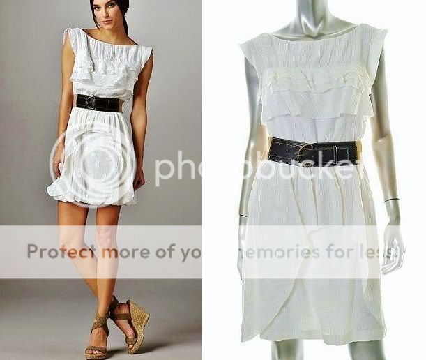 295 New Ali Ro Spring Dress White Ruffled Belt Free People 